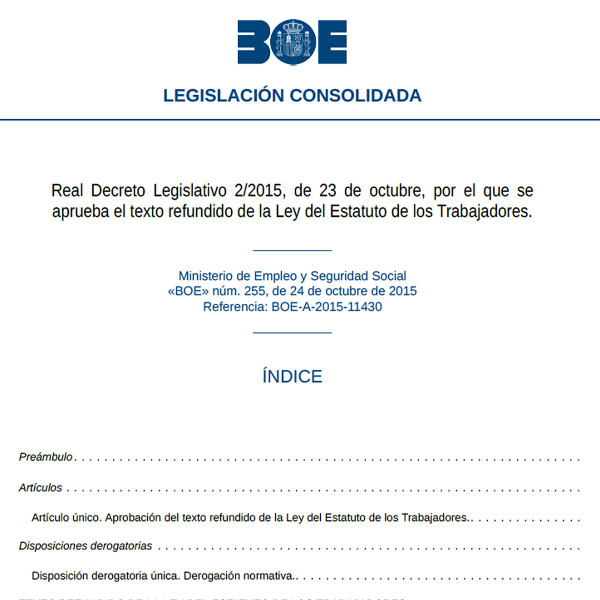 Estatut dels treballadors