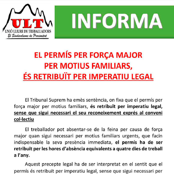 Permís retribuït per imperatiu legal